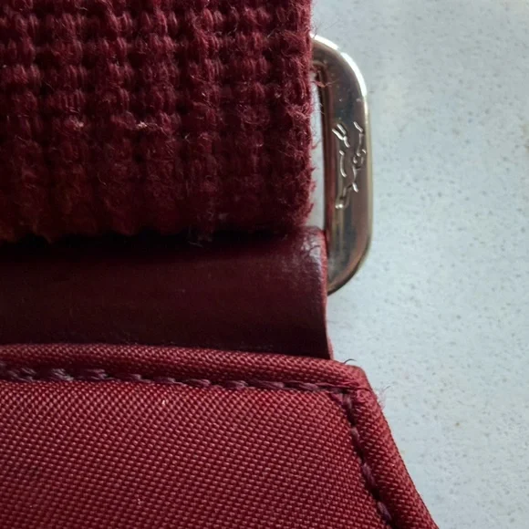 EUC! Longchamp Deep Red Crossbody Bag from the discontinued Planètes line - Picture 7 of 10